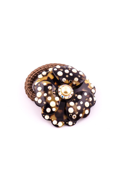 Elastic Peony Luxe MM handmade in France - Hair Accessories | MC Davidian