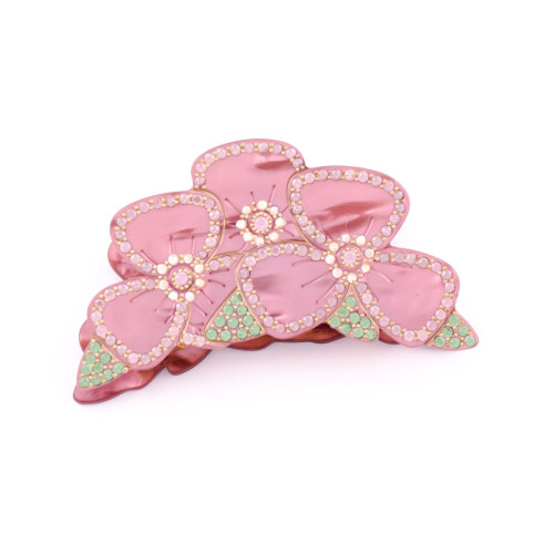93833Ibis_1 - MC Davidian - Pansy Flower Metal Hair Clip 2
