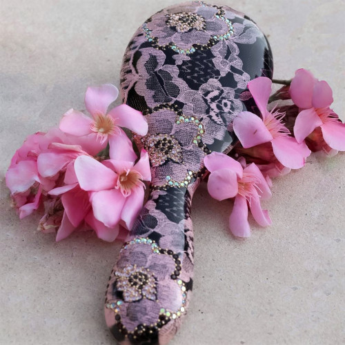 96182_1 - MC Davidian - Galet Brush Decorated with Flower TGM