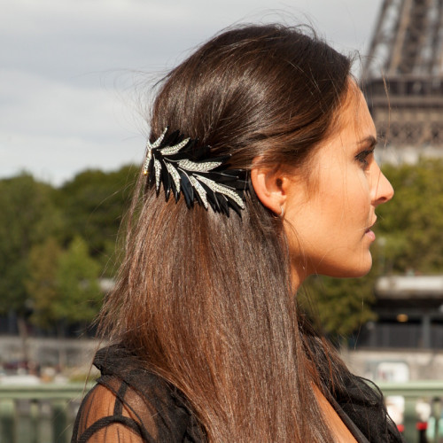 95048bis-95048Ibis_1 - MC Davidian - Double Feather Brillant Hair Clip TGM 2