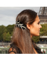 Double Feather Brillant Hair Clip TGM handmade in France - Barrettes | MC Davidian