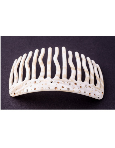 95595bis_1 - MC Davidian - Handmade comb Classical TGM light 15 wavy teeth
