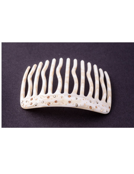 95596bis_1 - MC Davidian - Handmade comb Classical TGM light 13 wavy teeth