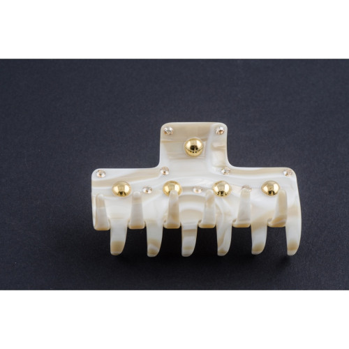 95364bis_1 - MC Davidian - Handmade hairclip Classical GM light square edges