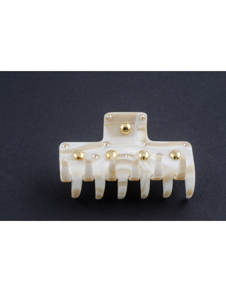 95364bis_1 - MC Davidian - Handmade hairclip Classical GM light square edges 95364bis_1 - MC Davidian - Handmade hairclip Classical GM light square edges