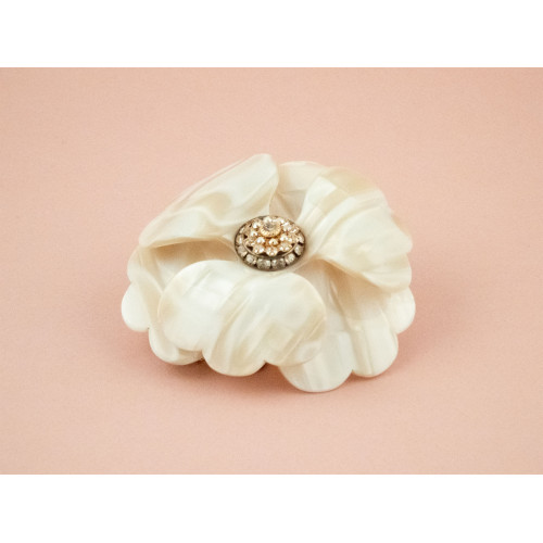 Peony Brillant Ponytail GM handmade in France - Barrettes | MC Davidian