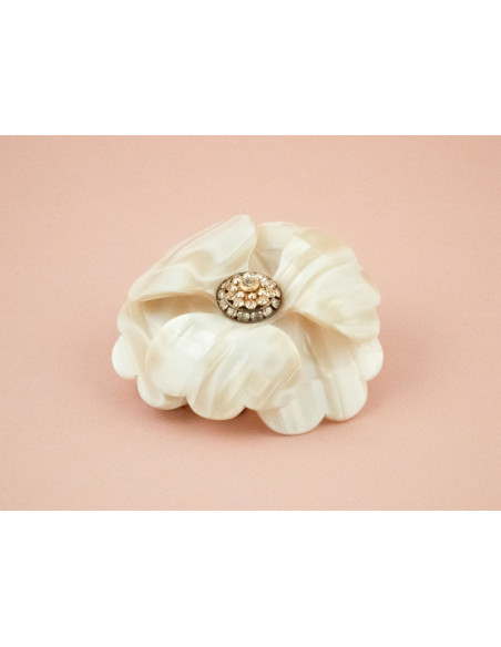 Peony Brillant Ponytail GM handmade in France - Barrettes | MC Davidian