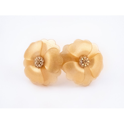 Peonies Brillant Ponytail TGM handmade in France - Barrettes | MC Davidian