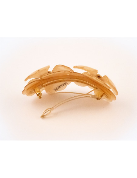 Peonies Brillant Ponytail TGM handmade in France - Barrettes | MC Davidian