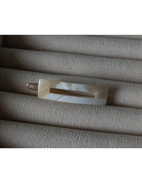 Openwork Rectangle Hair Clip handmade in France - Tige Boule | MC Davidian
