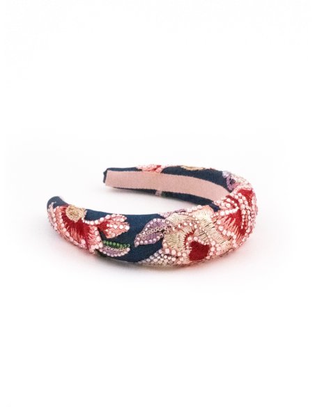 Night Blossom Headband handmade in France - Couture Headbands | MC Davidian
