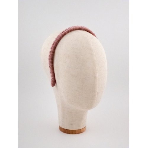 Pink Velvet Twist Headband handmade in France - Couture Headbands | MC Davidian