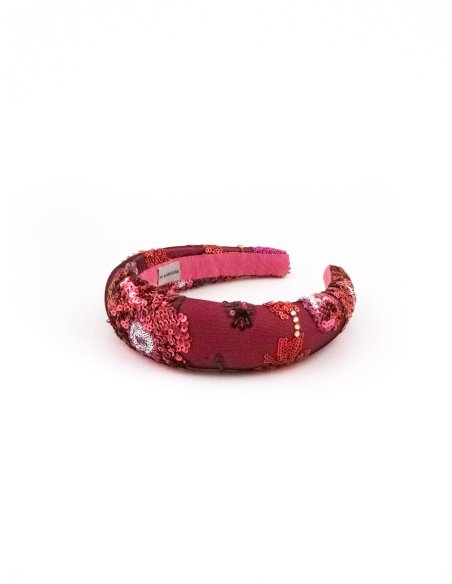 Berry Glow Headband handmade in France - Couture Headbands | MC Davidian