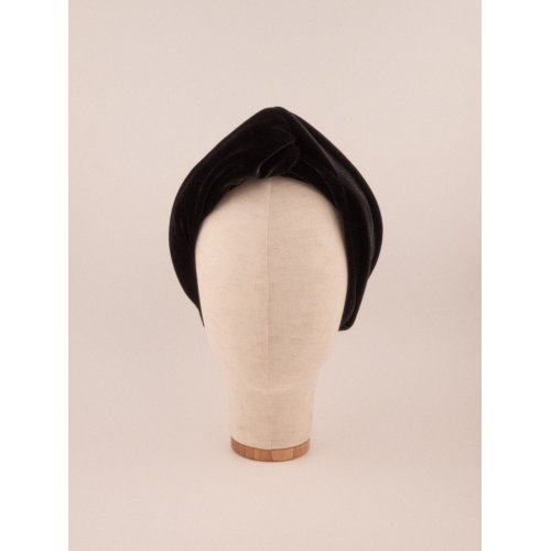 Velvet Turban Bandeau Noir