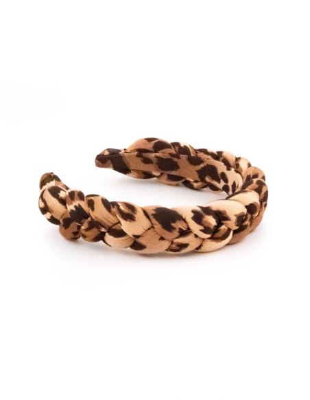 Braided Headband Leopard - [Product category] handmade in France.