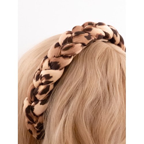 Braided Headband Leopard - [Product category] handmade in France.