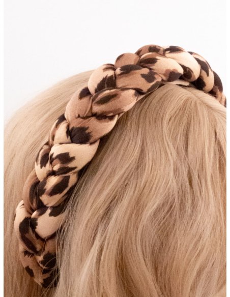 Braided Headband Leopard - [Product category] handmade in France.