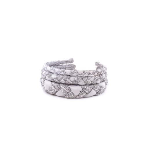 Silver Braided Bandeau - [Product category] handmade in France.
