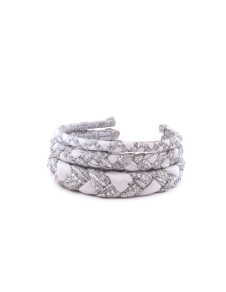 Silver Braided Bandeau - [Product category] handmade in France.