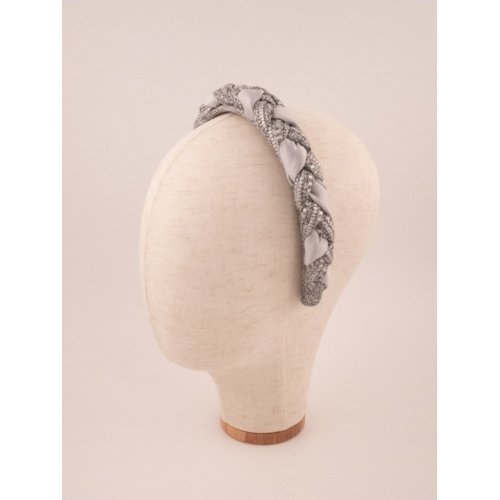 Silver Braided Bandeau - [Product category] handmade in France.