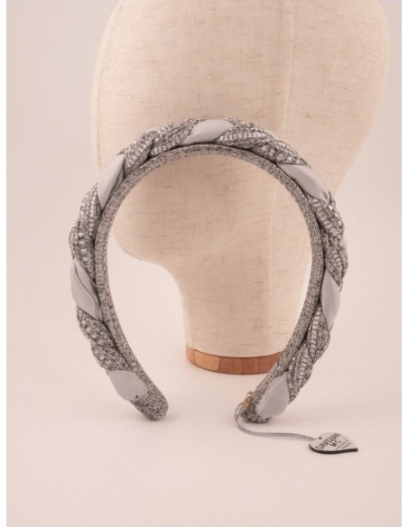 Silver Braided Bandeau - [Product category] handmade in France.