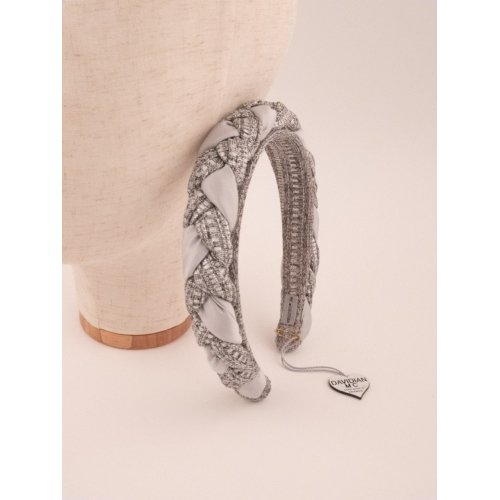 Silver Braided Bandeau - [Product category] handmade in France.