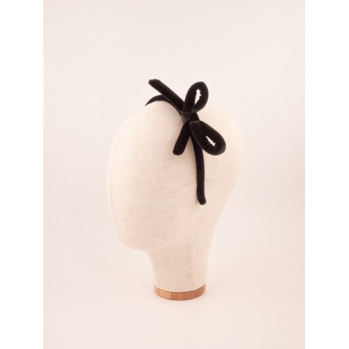 Velvet Bow Headband - [Product category] handmade in France.