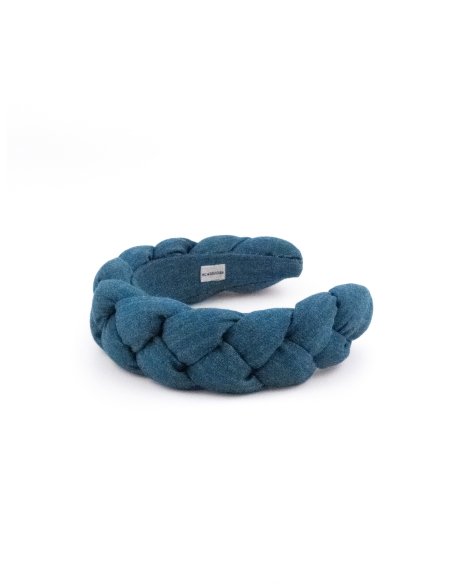 Braided Headband Indigo - [Product category] handmade in France.