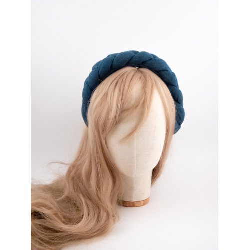 Braided Headband Indigo - [Product category] handmade in France.