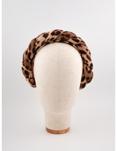 Braided Headband Leopard - [Product category] handmade in France.