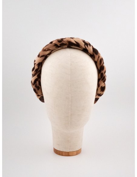 Braided Headband Leopard - [Product category] handmade in France.