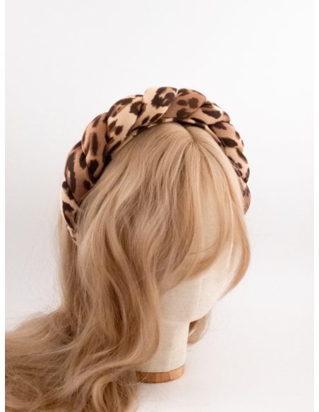 Braided Headband Leopard - [Product category] handmade in France.