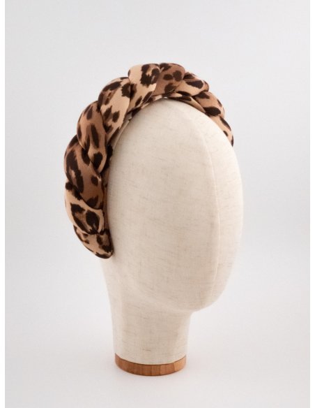 Braided Headband Leopard - [Product category] handmade in France.