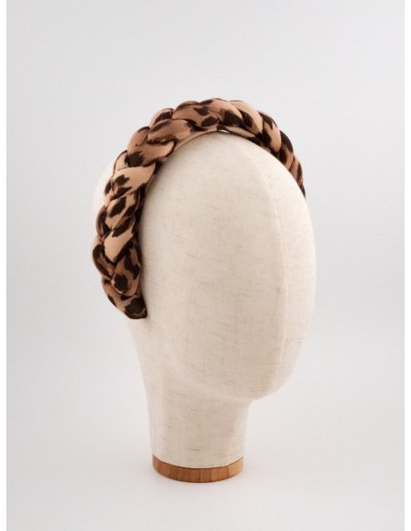 Braided Headband Leopard - [Product category] handmade in France.