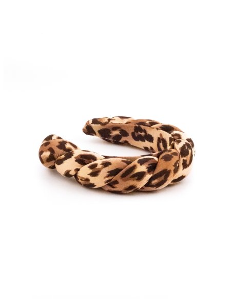 Braided Headband Leopard - [Product category] handmade in France.