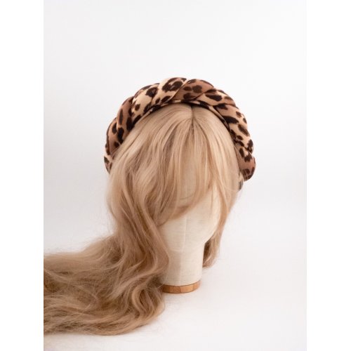 Braided Headband Leopard - [Product category] handmade in France.