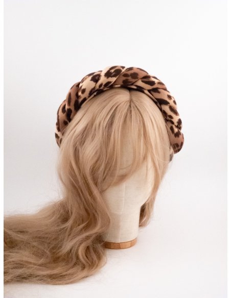 Braided Headband Leopard - [Product category] handmade in France.