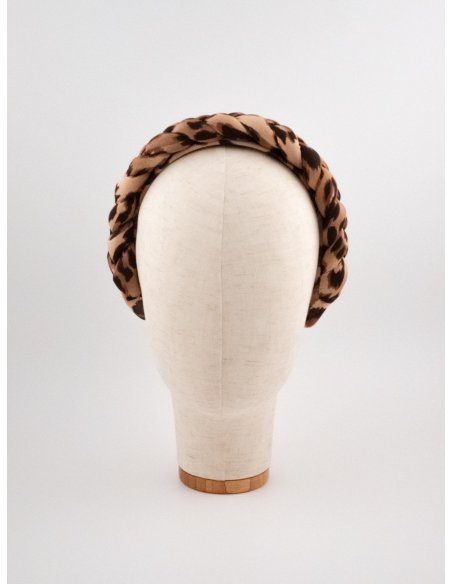 Braided Headband Leopard - [Product category] handmade in France.