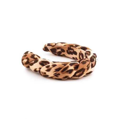 Braided Headband Leopard - [Product category] handmade in France.