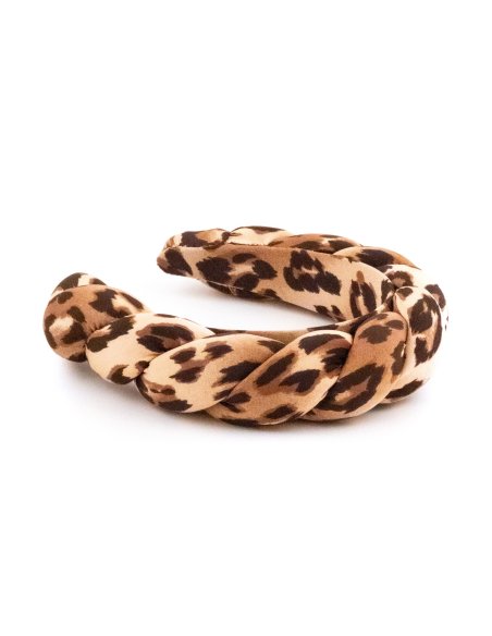 Braided Headband Leopard - [Product category] handmade in France.
