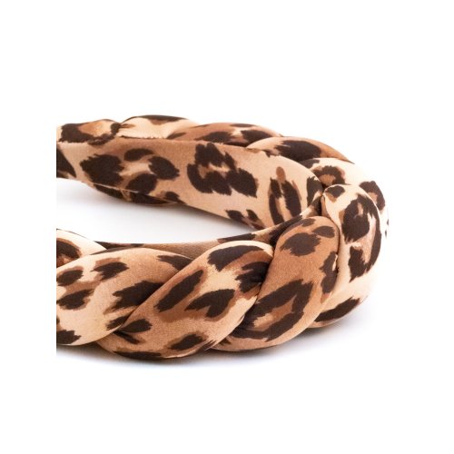 Braided Headband Leopard - [Product category] handmade in France.