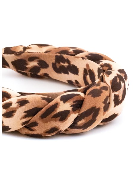Braided Headband Leopard - [Product category] handmade in France.