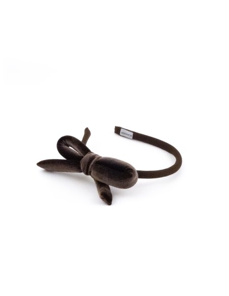 Velvet Bow Headband - [Product category] handmade in France.