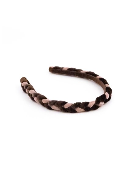 Braided Headband Earth & Rose - [Product category] handmade in France.