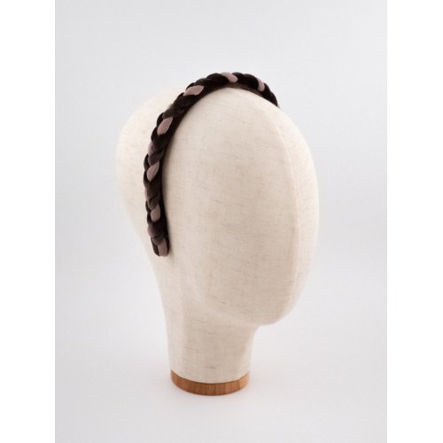 Braided Headband Earth & Rose - [Product category] handmade in France.