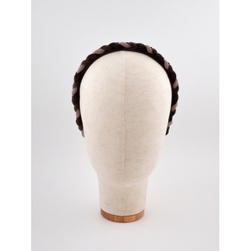 Braided Headband Earth & Rose - [Product category] handmade in France.