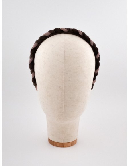 Braided Headband Earth & Rose - [Product category] handmade in France.