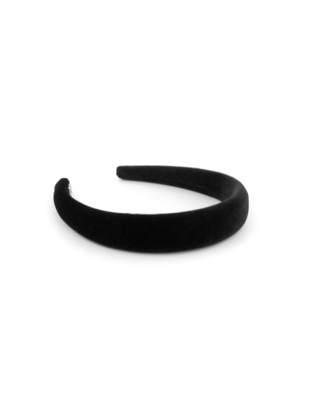 Padded Headband Noir - [Product category] handmade in France.