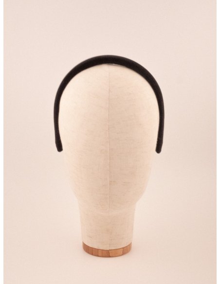 Padded Headband Noir - [Product category] handmade in France.