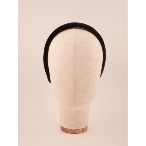 Padded Headband Noir - [Product category] handmade in France.